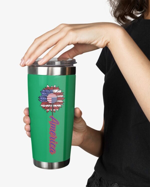 American Flag American Flag Graphic 4th of July Tumbler 3